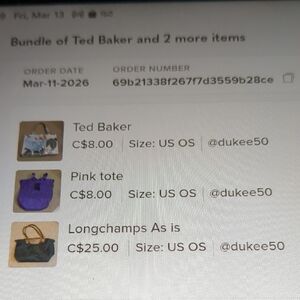 Longchamp small tote black with tan leather handles